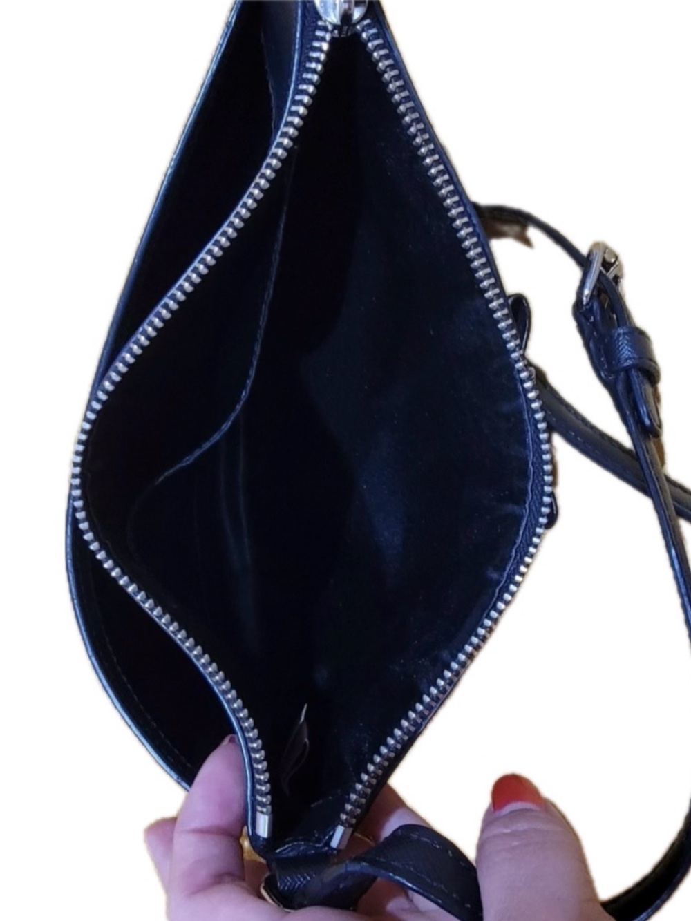 COACH Darcy Bow East West Swing pack 2014 Soft Black Leather Silver F51858 - EUC - Picture 8 of 16